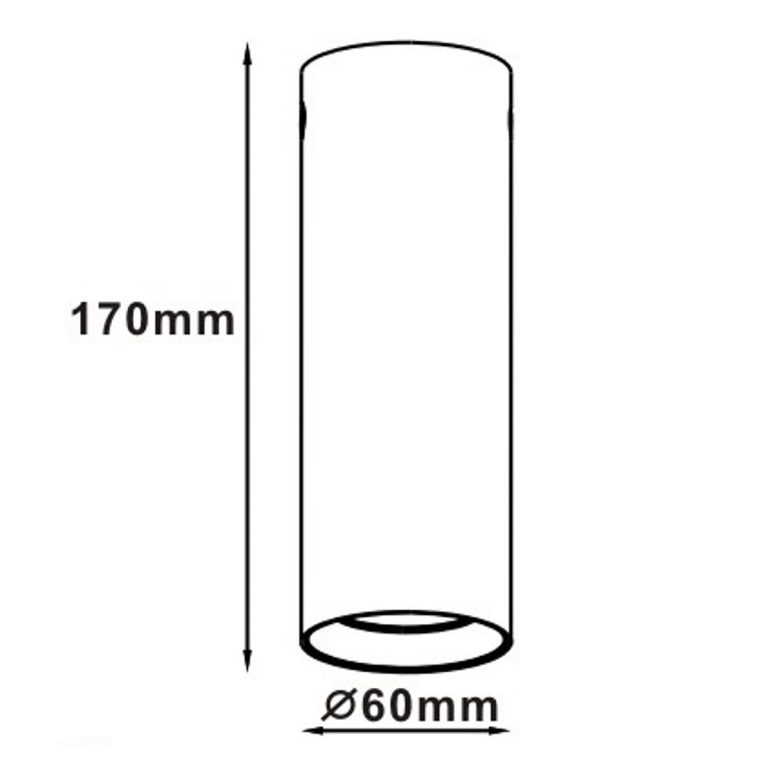 Tub aplicat Manacor 17 cm negru-auriu 1xGU10 Light Prestige