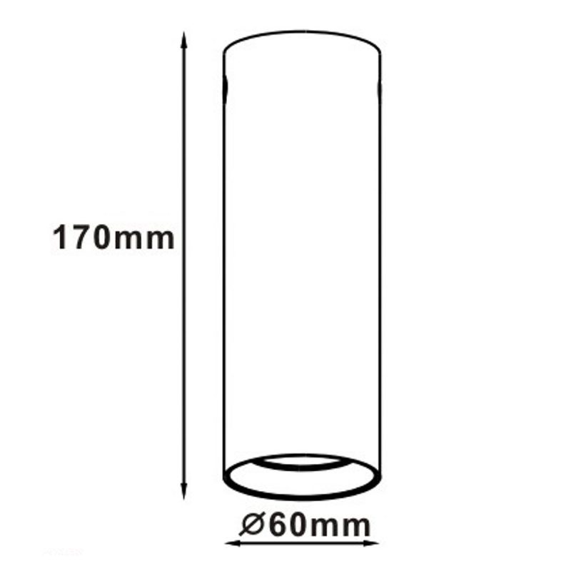 Tub aplicat Manacor 17 cm negru-auriu 1xGU10 Light Prestige - imagine 2