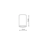 Tub aplicat Manacor 9 cm alb-auriu 1xGU10 Light Prestige