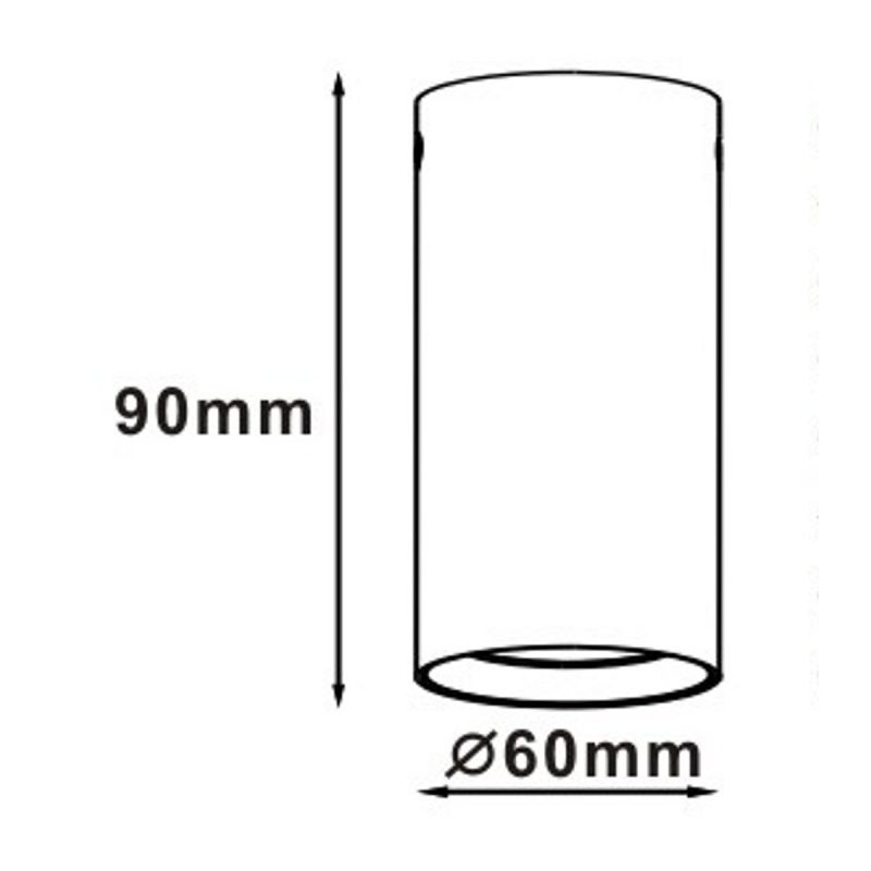 Tub aplicat Manacor 9 cm negru-alb 1xGU10 Light Prestige - imagine 2