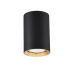 Tub aplicat Manacor 9 cm negru-auriu 1xGU10 Light Prestige
