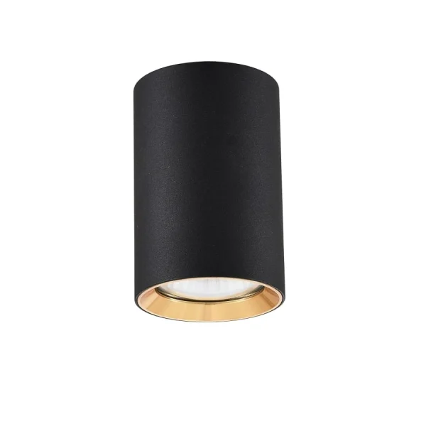 Tub aplicat Manacor 9 cm negru-auriu 1xGU10 Light Prestige