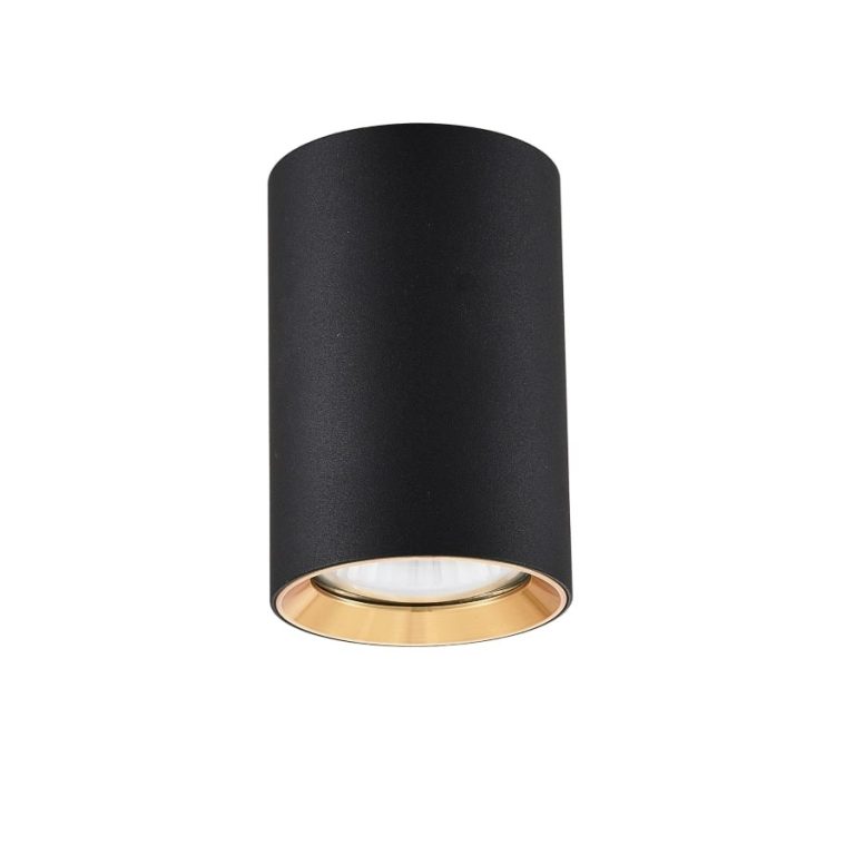 Tub aplicat Manacor 9 cm negru-auriu 1xGU10 Light Prestige
