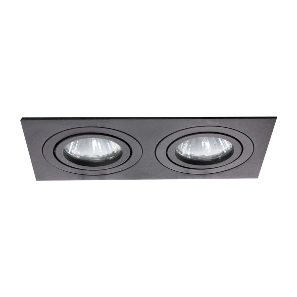 Spot încastrat negru dublu 2xGU10