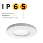 Spot încastrat rotund alb IP65 1xGU10, protecție umiditate, Lagos Light Prestige