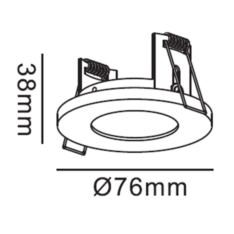 Spot încastrat rotund alb IP65 1xGU10, protecție umiditate, Lagos Light Prestige - imagine 6