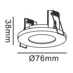 Spot încastrat rotund negru IP65 1xGU10, protecție umiditate, Lagos Light Prestige