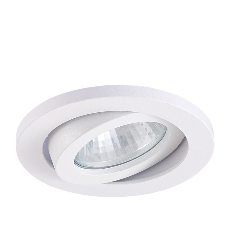 Spot încastrat orientabil alb IP20 1xGU10