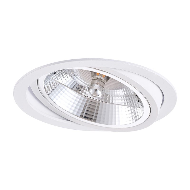 Spot încastrat orientabil alb 1xGU10