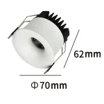 Spot încastrat alb LED CCT, design rotund, Zyra Light Prestige