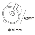 Spot încastrat alb LED CCT, design rotund, Zyra Light Prestige