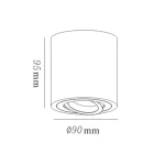 Plafonieră aplicată albă 1xGU10, design modern, Tulon Light Prestige
