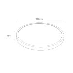 Plafonieră albă 30 cm, LED CCT, formă rotundă, California Light Prestige