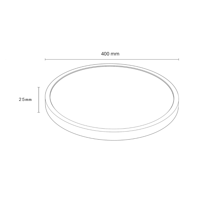 Plafonieră albă 40 cm, LED CCT, formă rotundă, California Light Prestige - imagine 9