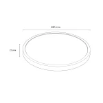 Plafonieră albă 48 cm, LED CCT, formă rotundă, California Light Prestige