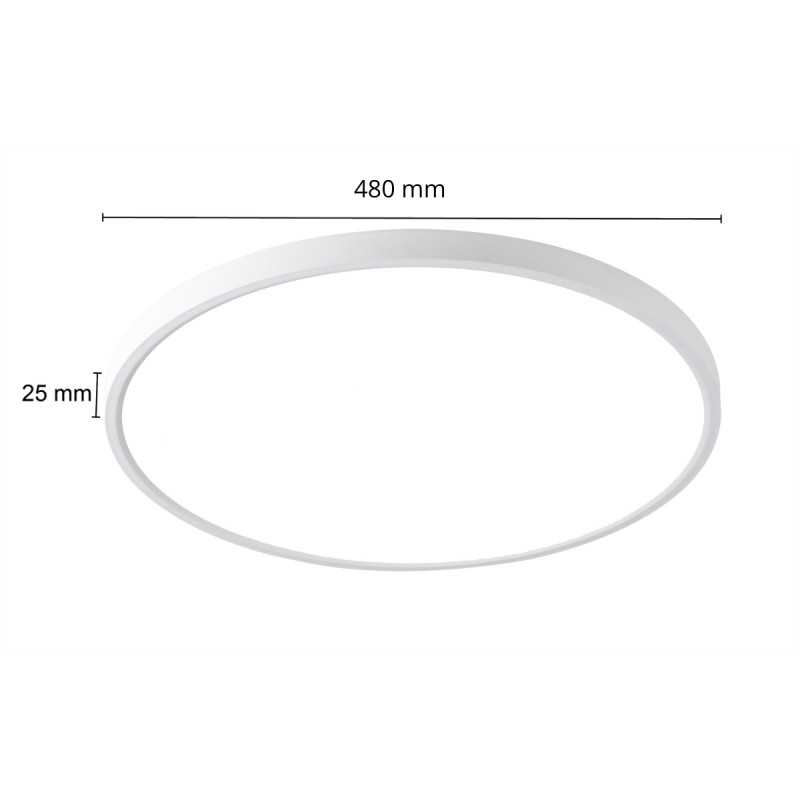 Plafonieră albă 48 cm, LED CCT, formă rotundă, California Light Prestige - imagine 9