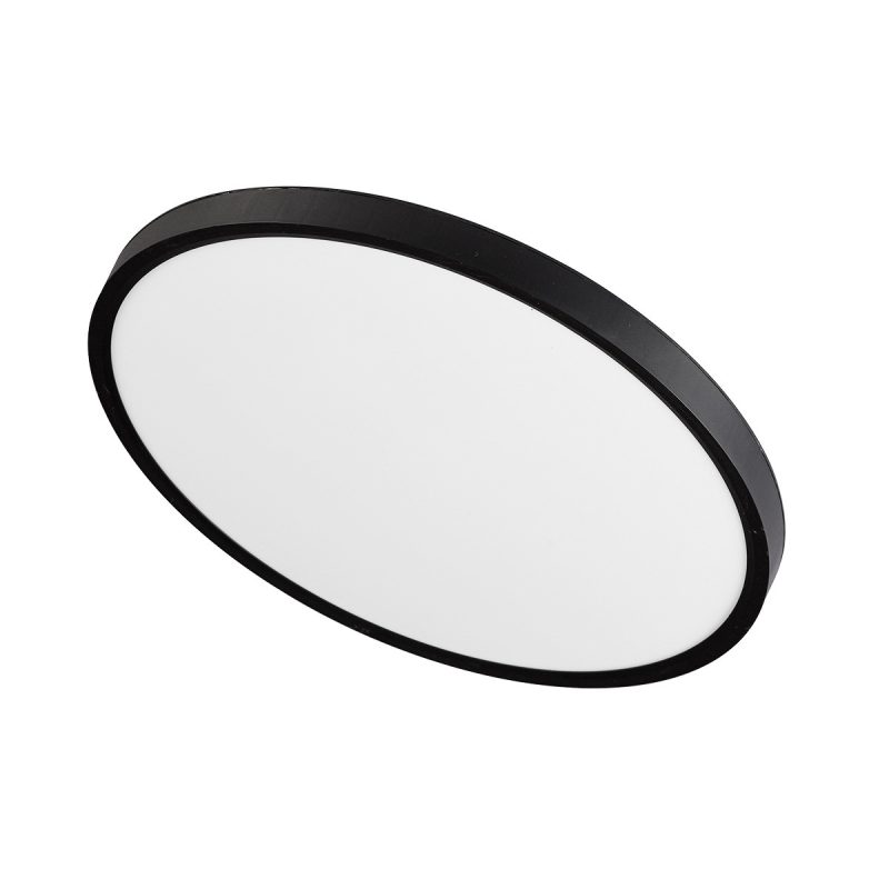 Plafonieră neagră 40 cm, LED CCT, formă rotundă, California Light Prestige - imagine 6
