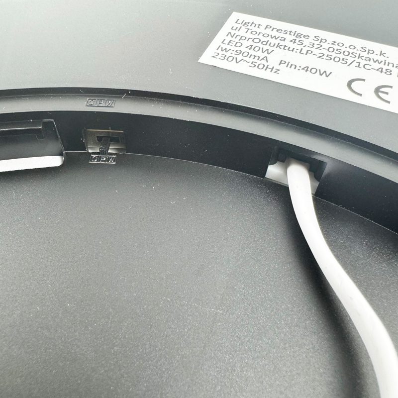 Plafonieră neagră 48 cm, LED CCT, formă rotundă, California Light Prestige - imagine 7