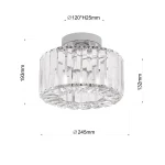 Plafonieră crom 1xE27, stil industrial, Galactico Light Prestige