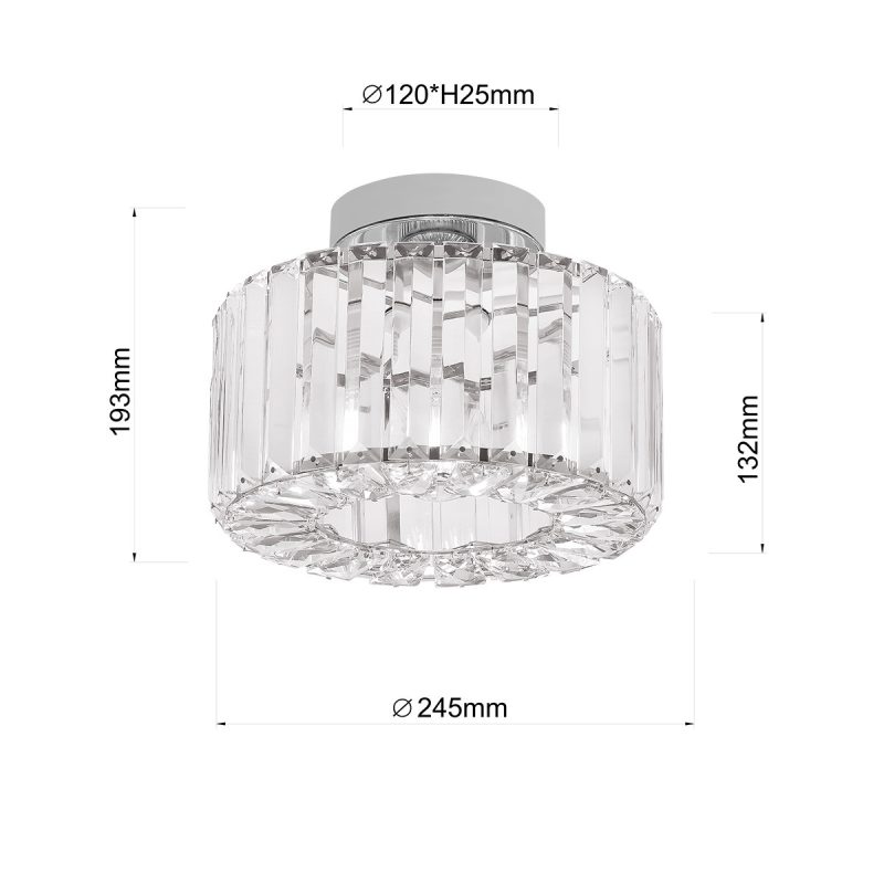 Plafonieră crom 1xE27, stil industrial, Galactico Light Prestige - imagine 6