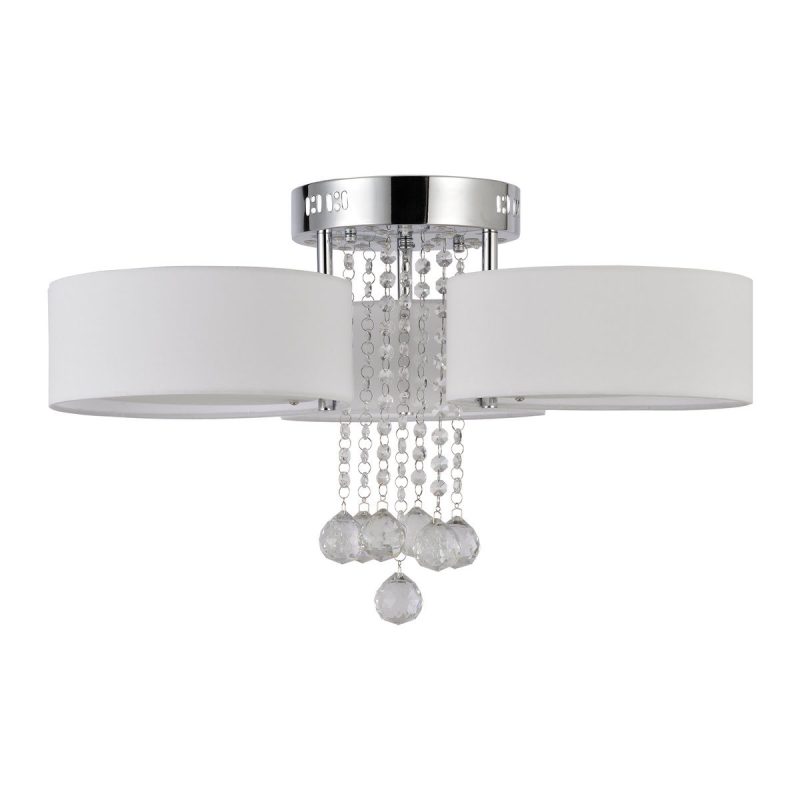 Plafonieră albă 3xE27 LED, design universal, Gambela Light Prestige
