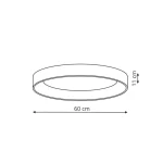 Plafonieră neagră LED CCT, diametru 60 cm, iluminat decorativ, Georgia Light Prestige