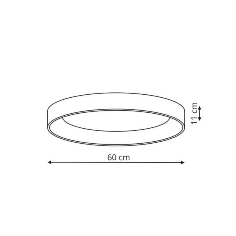 Plafonieră neagră LED CCT, diametru 60 cm, iluminat decorativ, Georgia Light Prestige - imagine 5