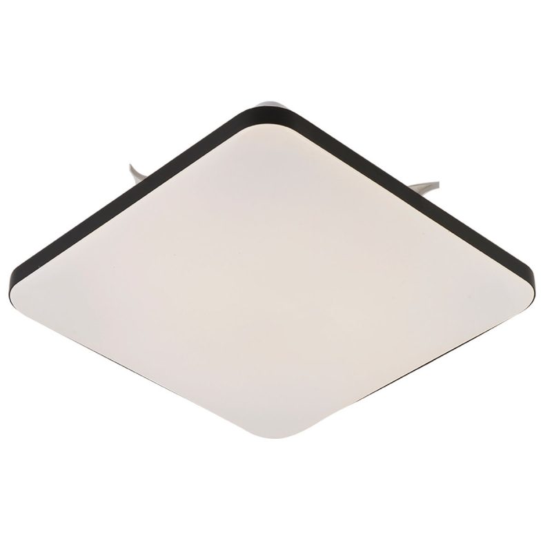 Plafonieră pătrată neagră LED 4000K, 33cm, Babilon Light Prestige - imagine 5