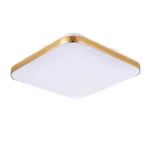 Plafonieră pătrată aurie LED 4000K, 38 cm, Babilon Light Prestige