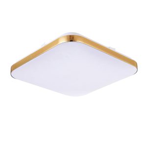 Plafonieră pătrată aurie LED 4000K