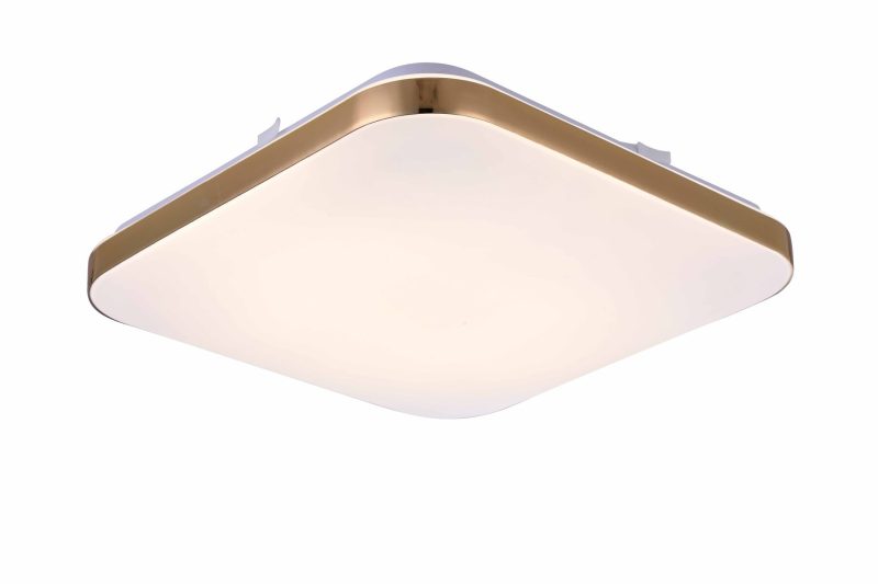 Plafonieră pătrată aurie LED 4000K, 38 cm, Babilon Light Prestige - imagine 4