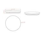 Plafonieră pătrată neagră LED 4000K, 33 cm, Babilon Light Prestige