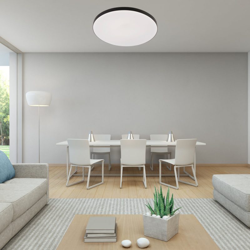 Plafonieră pătrată neagră LED 4000K, 33 cm, Babilon Light Prestige - imagine 4