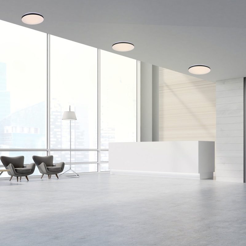 Plafonieră pătrată neagră LED 4000K, 33 cm, Babilon Light Prestige - imagine 5