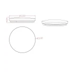 Plafonieră pătrată aurie LED 4000K, 33 cm, Babilon Light Prestige
