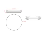 Plafonieră pătrată aurie LED 4000K, 38 cm, Babilon Light Prestige
