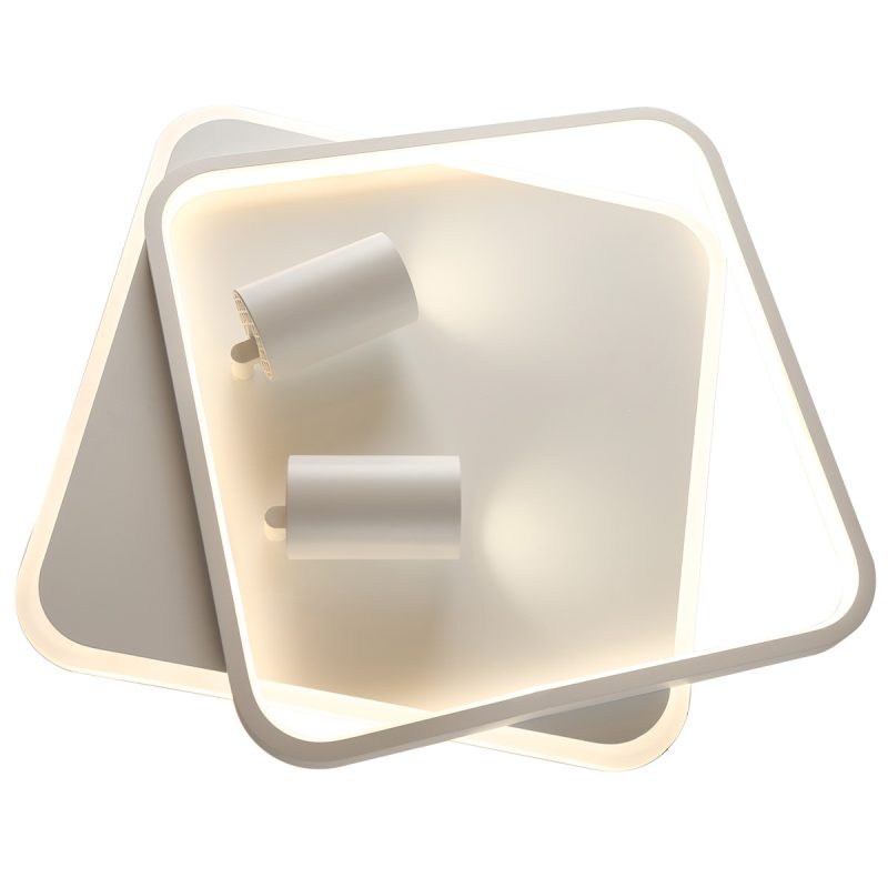 Plafonieră albă LED CCT, 2xGU10, formă pătrată, Parma Light Prestige - imagine 8