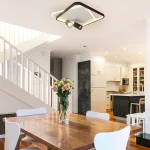 Plafonieră neagră LED CCT, 2xGU10, formă pătrată, Parma Light Prestige