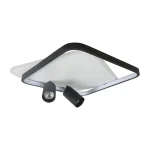Plafonieră neagră LED CCT, 2xGU10, formă pătrată, Parma Light Prestige