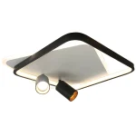Plafonieră neagră LED CCT, 2xGU10, formă pătrată, Parma Light Prestige