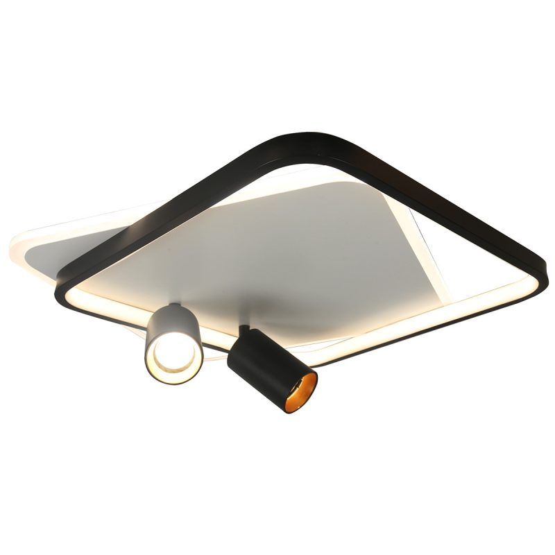 Plafonieră neagră LED CCT, 2xGU10, formă pătrată, Parma Light Prestige - imagine 7