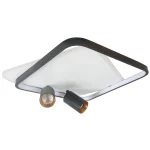 Plafonieră neagră LED CCT, 2xGU10, formă pătrată, Parma Light Prestige