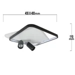 Plafonieră neagră LED CCT, 2xGU10, formă pătrată, Parma Light Prestige