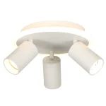 Plafonieră albă LED CCT, 3 spoturi rotunde, Parma Light Prestige