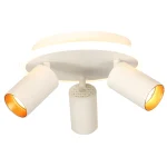 Plafonieră albă LED CCT, 3 spoturi rotunde, Parma Light Prestige
