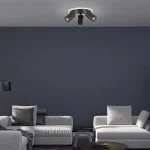 Plafonieră neagră LED CCT, 3 spoturi rotunde, Parma Light Prestige