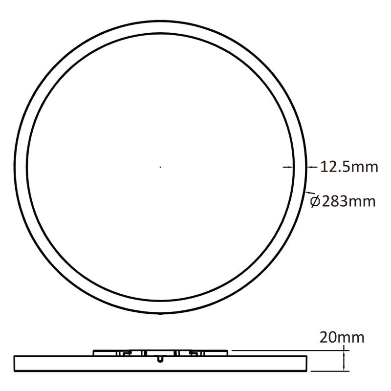 Plafonieră albă 28 cm, LED CCT, design modern, Pryzma Light Prestige