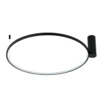 Plafonieră LED neagră cu CCT, dimensiune L, Ring Light Prestige