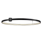 Plafonieră neagră LED CCT, dimensiune L, iluminat ambiental, Ring Light Prestige