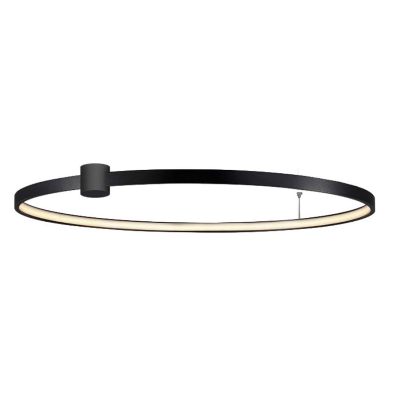 Plafonieră neagră LED CCT, dimensiune L, iluminat ambiental, Ring Light Prestige - imagine 5